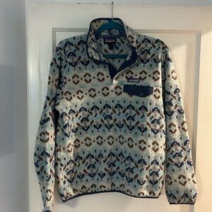 Synchilla Patagonia Blue and Brown fleece pullover